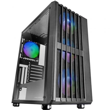 Caja ordenador mars gaming mcvault atx argb cristal templado negro