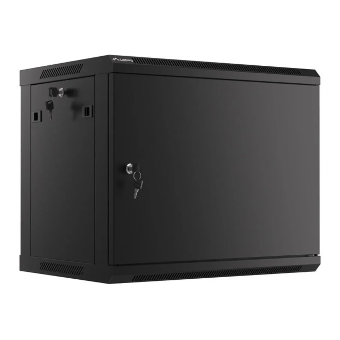 Armario lanberg mural rack 19 pulgadas 9u - 600x450 negro