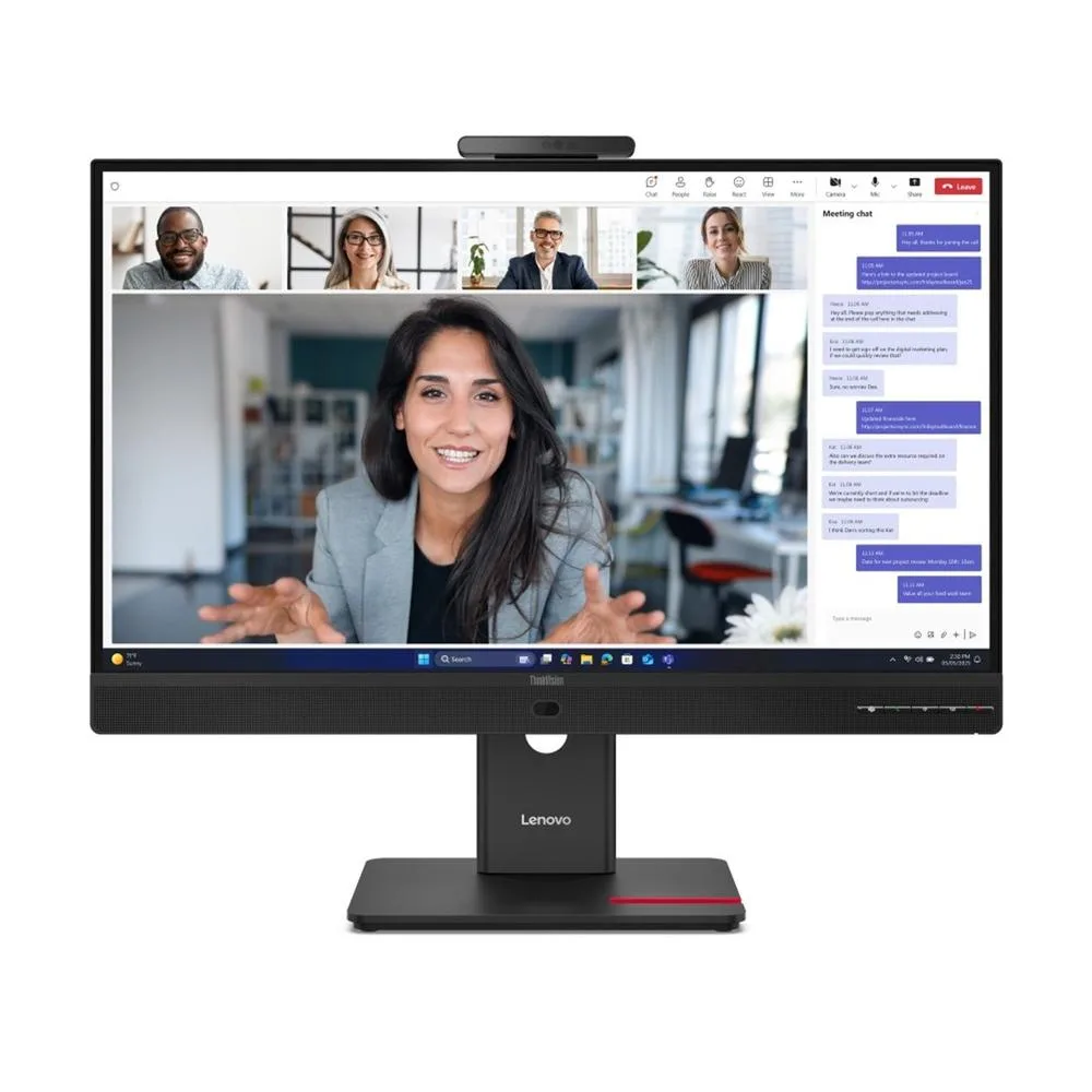 Monitor led 23.8 pulgadas lenovo thinkvision t24 - 4v ips - fhd - dp - hdmi - vga - 120hz - 4ms - vesa 100x100 - webcam