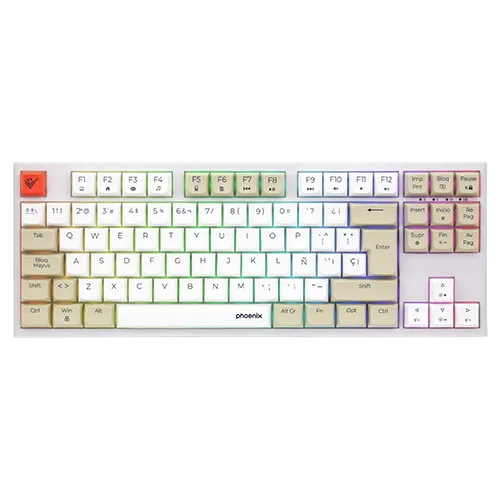 Teclado gaming royal pbt mecanico blanco