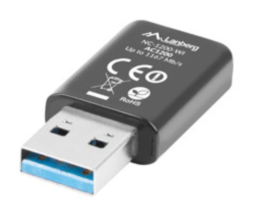 Adaptador red lanberg usb wifi 1200 mb - s dual band