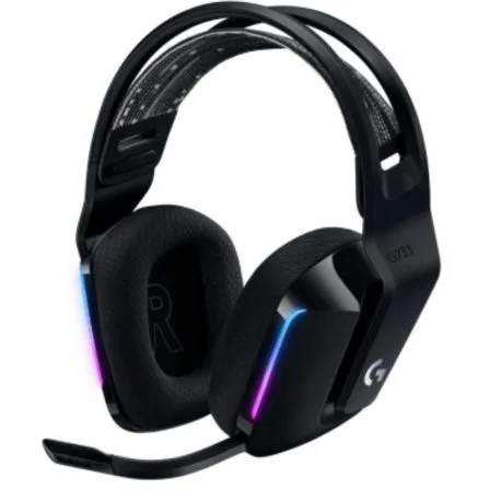 Auricular con microfono logitech g g733 gaming wireless inalambrico negro