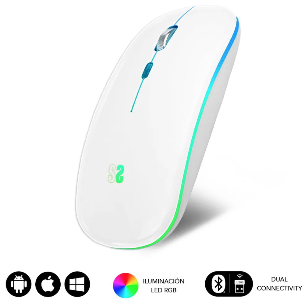 Raton inalambrico subblim submo - ldflat2 blanco