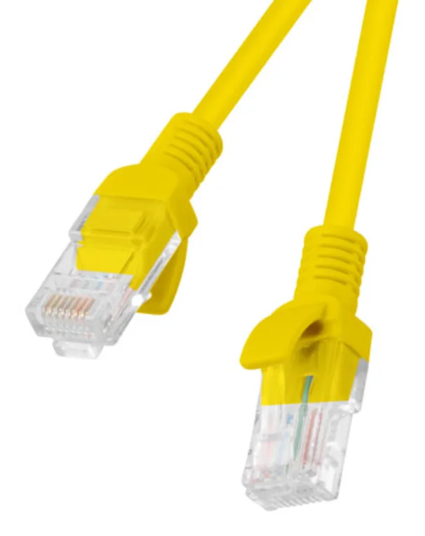 Cable red lanberg latiguillo cat.6 utp 0.5m amarillo fluke passed