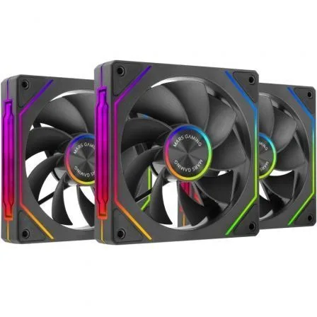 Ventilador mars gaming mf - linkfinity argb 3x 120mm negro
