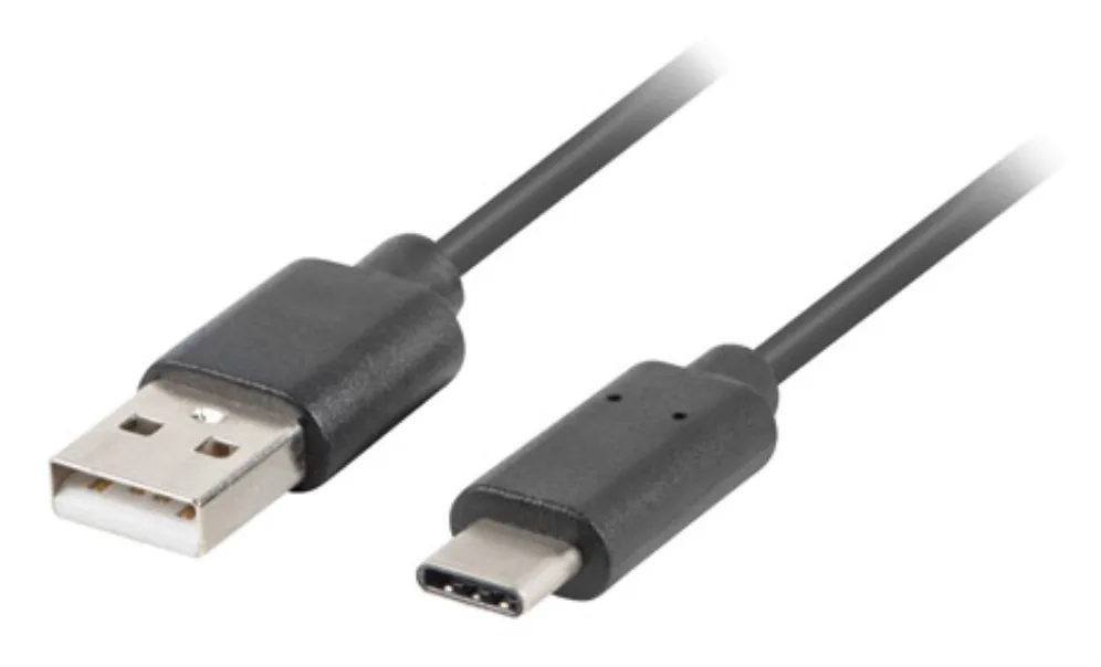 Cable usb lanberg 2.0 macho - usb tipo c macho 0.5m negro