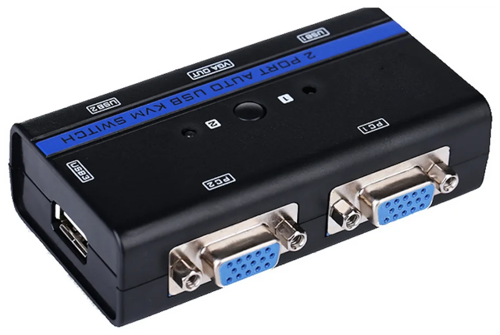 Conmutador KVM SVGA Aisens A111-0064/ 2PC con 1 sólo teclado y ratón