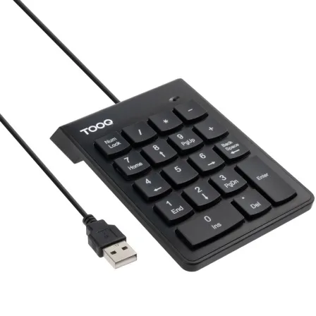 Tooq Teclado USB Numérico 19 teclas Negro