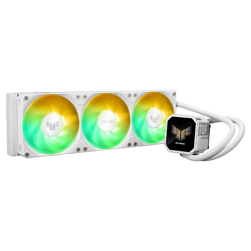 Kit refrigeracion liquida asus tuf gaming lc iii 360 argb lcd 3x 120mm blanco