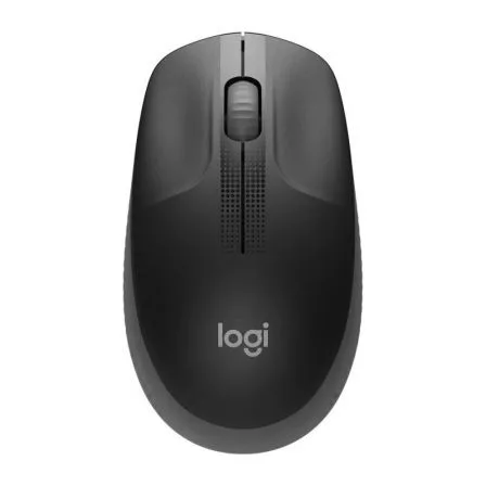 Mouse raton logitech m190 full size optico wireless inalambrico gris marengo