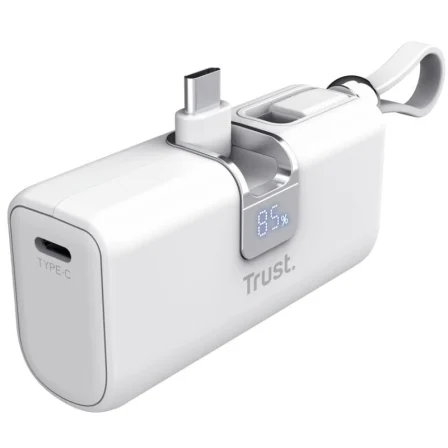 Powerbank 5000mAh Trust Pacto 26105/ 18W/ Blanca