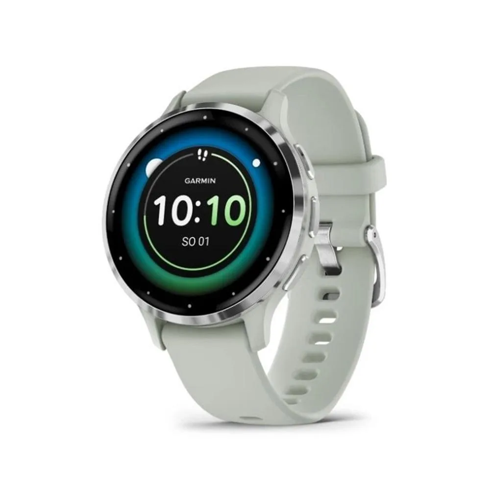 Garmin venu 3s - smartwatch premium con gps - amoled - funciónes avanzadas de salud y forma física - más de 30 aplicaciónes deportivas - 10 días de autónomía - verde