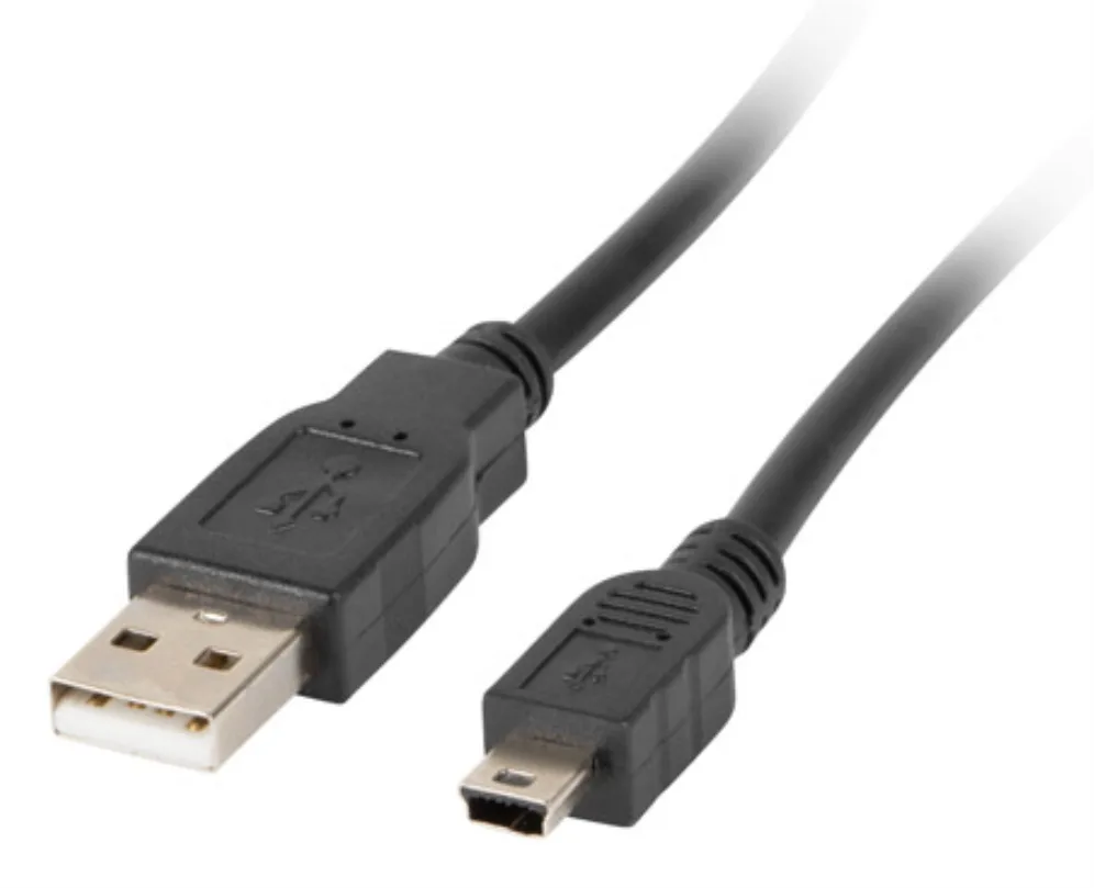Cable usb lanberg 2.0 macho - mini usb macho 1.8m negro