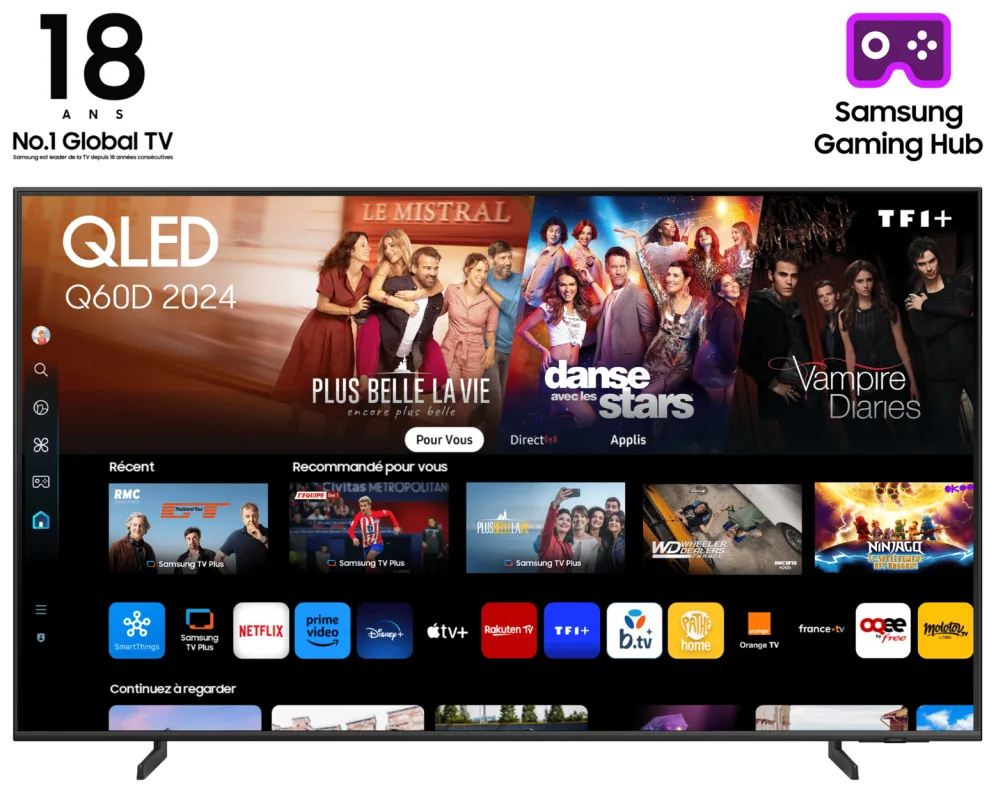 Samsung Q60D TQ43Q60DAU 109,2 cm (43") 4K Ultra HD Smart TV Wifi Titanio