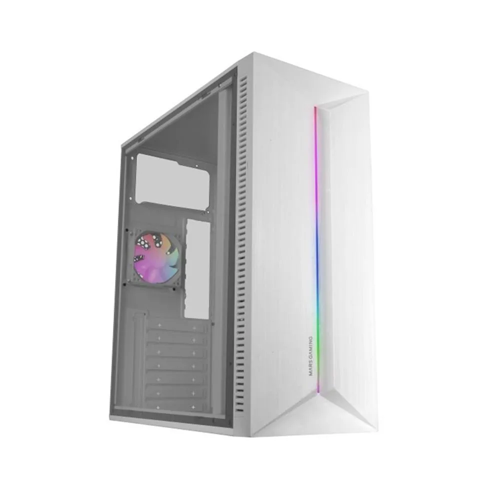 Caja ordenador mars gaming mcblaze atx frgb cristal templado blanca