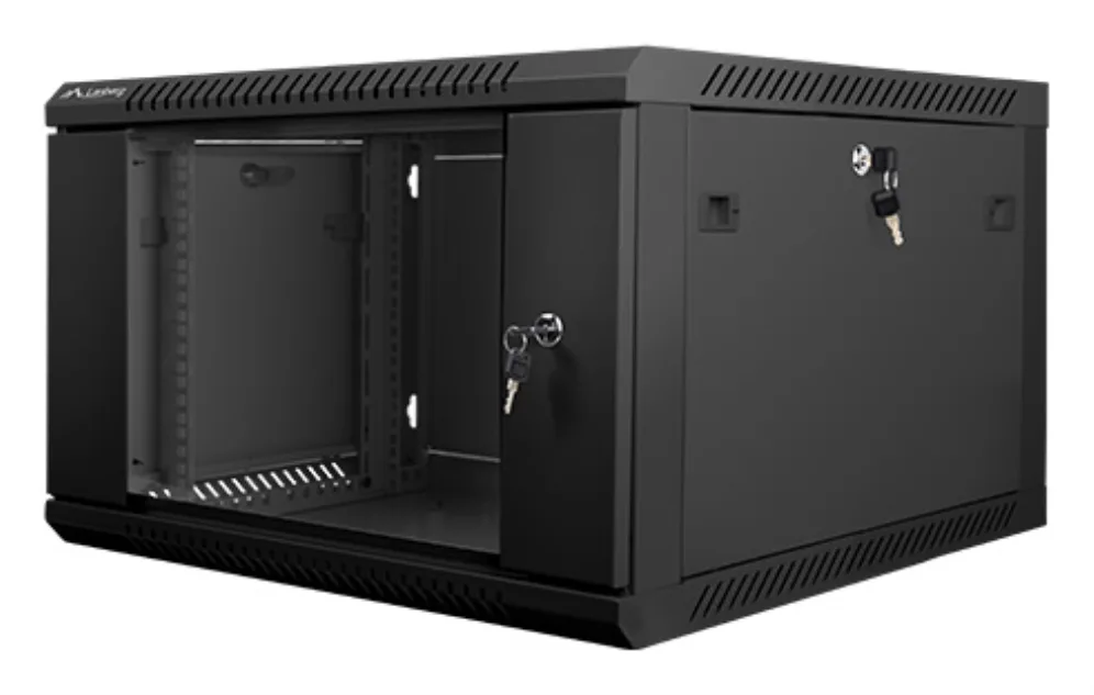 Armario rack lanberg 6u 600x600x368 auto ensamblado 19 pulgadas hasta 60 kg negro