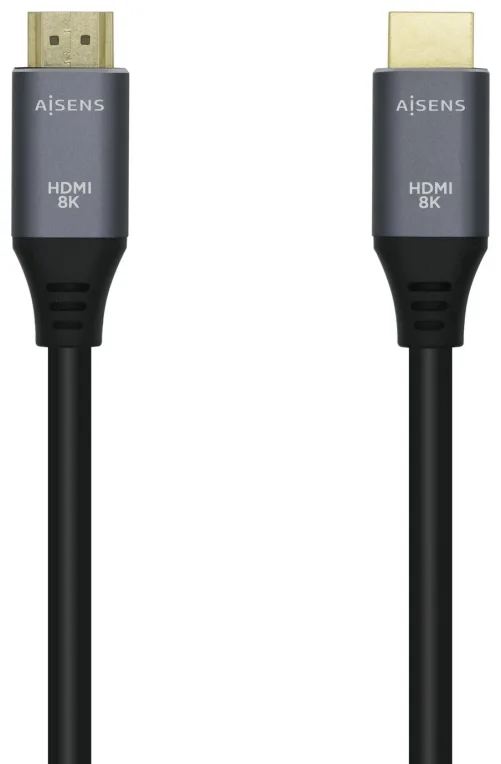 Cable HDMI 2.1 8K Aisens A150-0428/ HDMI Macho - HDMI Macho/ 2m/ Gris Negro