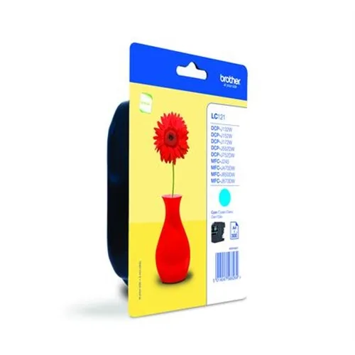 Cartucho tinta brother lc121cbp azul 300 paginas mfc - j870dw - mfcj470dw - dcpj152w - dcpj132w - mfc - j4710dw - mfcj650dw