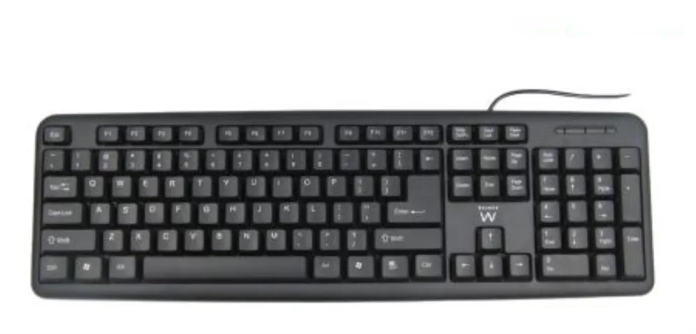 Ewent EW3112 teclado Oficina USB + PS/2 QWERTY Portugués Negro