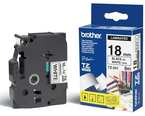Cinta laminada brother tze241 12mm x 8m