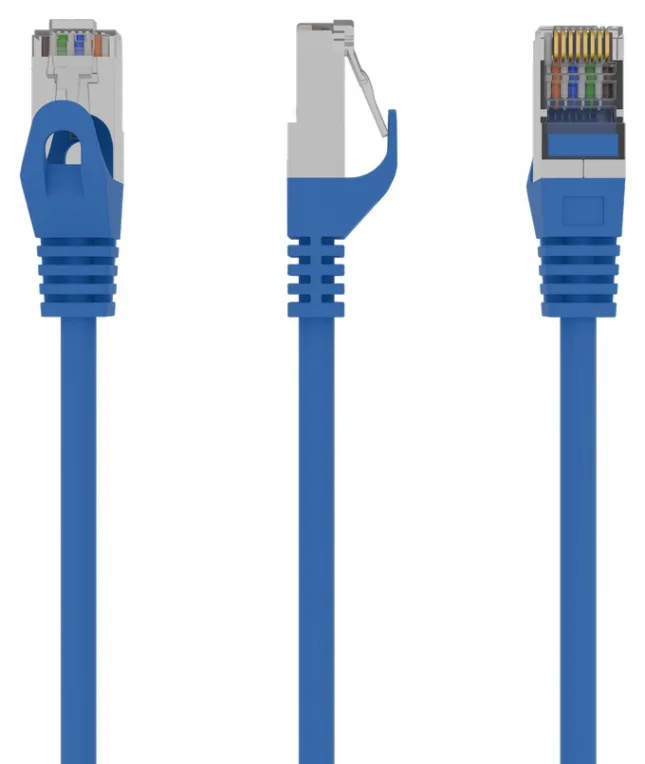 Cable red latiguillo rj45 ftp cat 6 0.5m azul