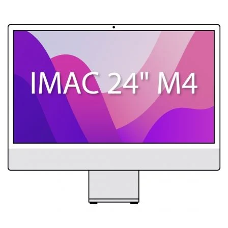 Ordenador all in one apple imac m4 - 16gb - ssd 256gb - 24 pulgadas - plata