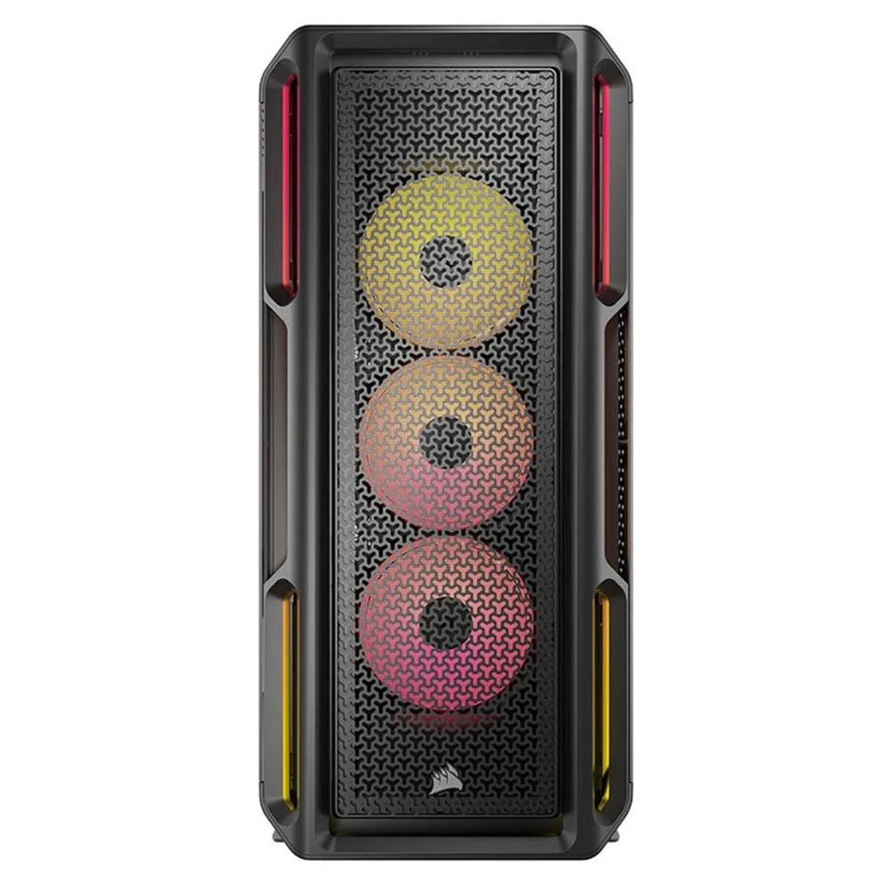 Caja ordenador gaming corsair icue 5000t atx lx rgb cristal templado negra