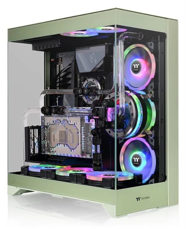 Caja ordenador gaming thermaltake cte e550 tg atx cristal templado verde
