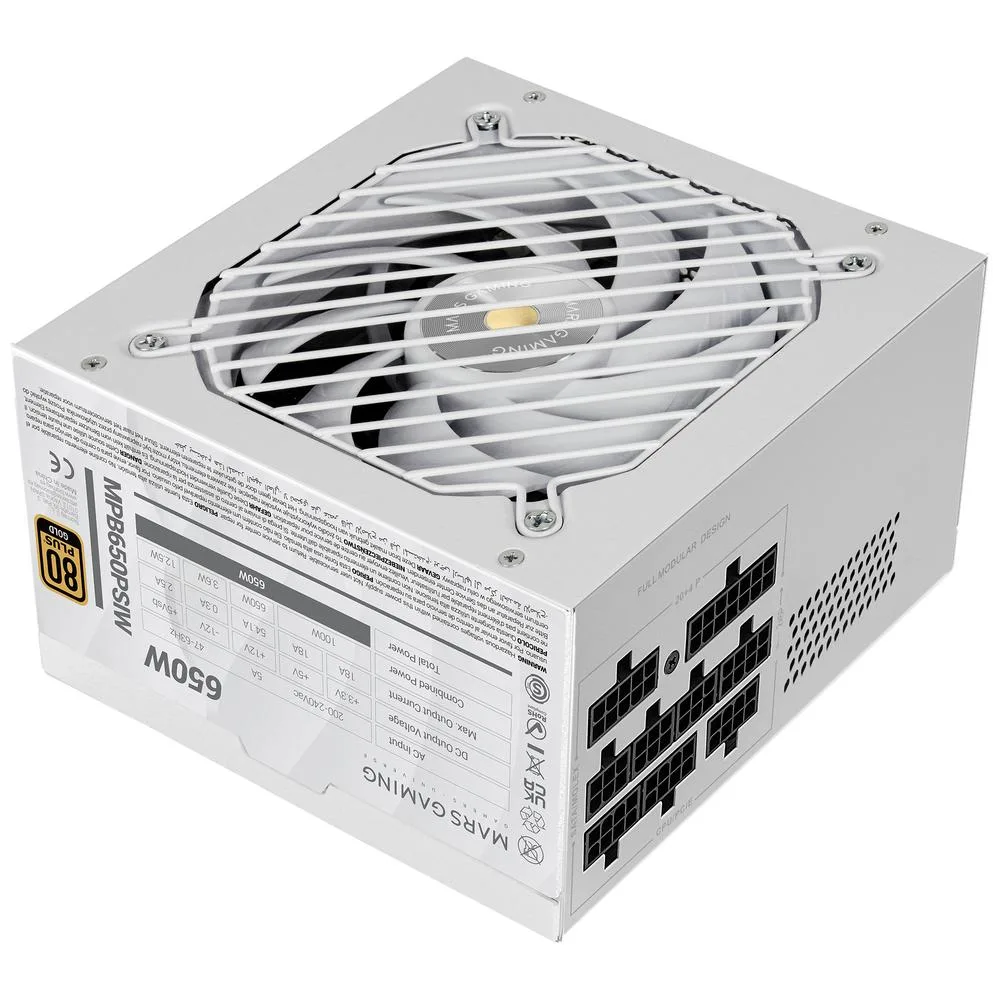 Fuente alimentacion mars gaming mpb650psi atx 650w blanca