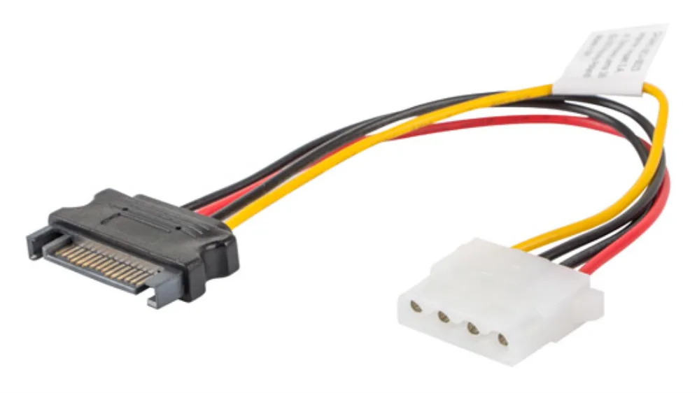 Cable alimentacion lanberg molex hembra - sata macho 15cm