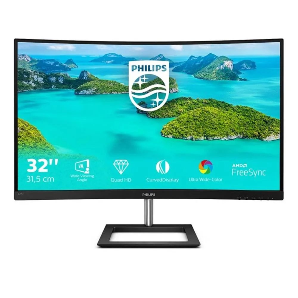Monitor led 31.5 pulgadas philips 325e1c - 00 curvo - va - qhd - dp - hdmi - vga - 75hz - 4ms - vesa 100x100