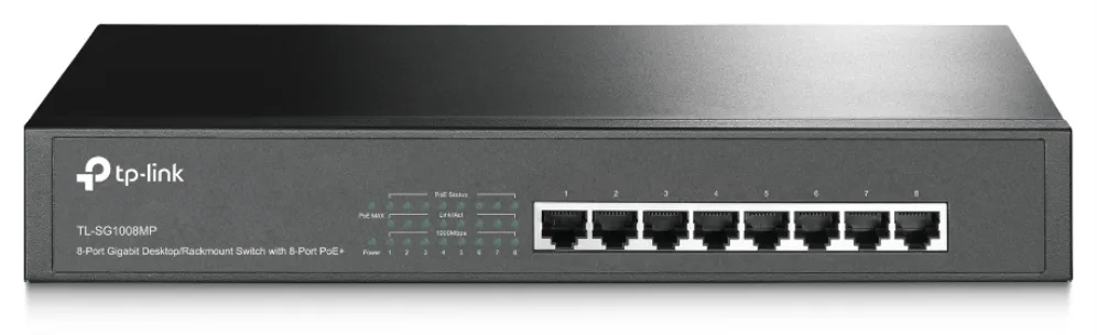 Switch 8 puertos tp - link tl - sg1008mp 10 - 100 - 1000 poe+