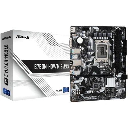 Placa Base Asrock B760M-HDV M2 D4 Socket 1700/ DDR4/ PCIe 4.0/ Micro ATX