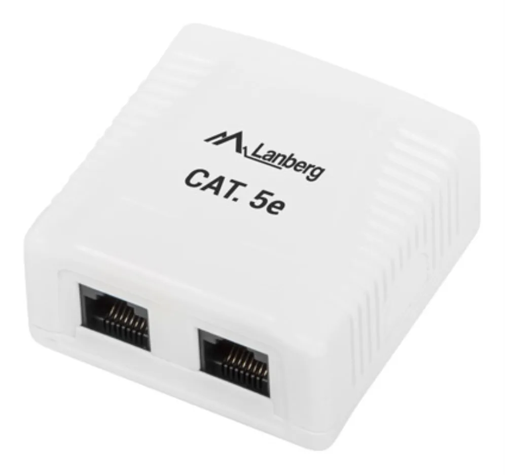 Lanberg OU5-0002-W caja de tomacorriente RJ-45 Blanco