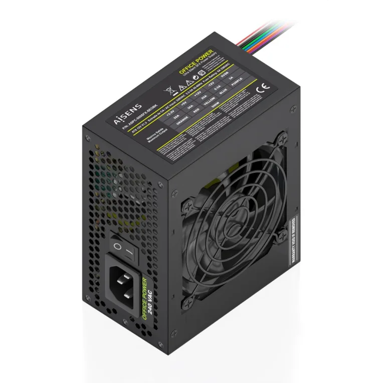 Fuente de Alimentación SFX Aisens ASPC-500SFX-SEOBK/ 500W/ Ventilador 8cm