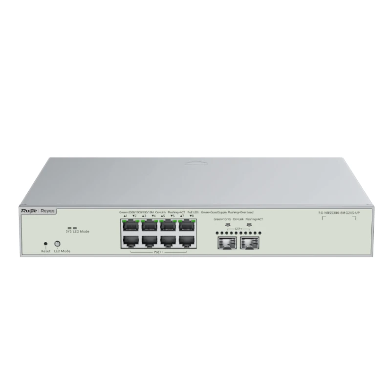 Reyee NBS5300-8MG2XS-UP L3 8xxmG HiPoE 2xSFP+ 370W