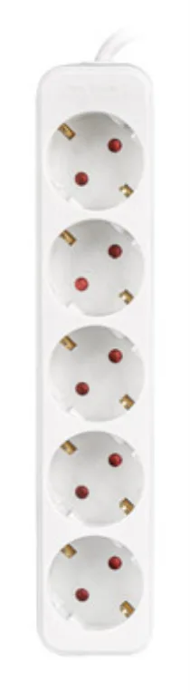 Lanberg PS0-05F-0150-W base múltiple 1,5 m 5 salidas AC Interior Blanco