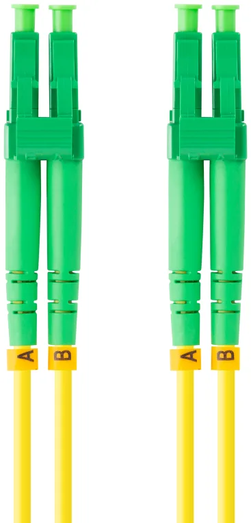 Latiguillo fibra optico lc - apc lanberg 1m mono duplex g657a1 lszh amarillo