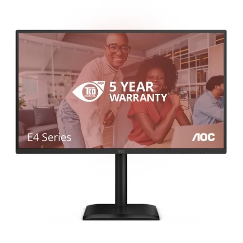 Monitor Profesional AOC 27E4U 27"/ Full HD/ Multimedia/ Regulable en altura/ Negro