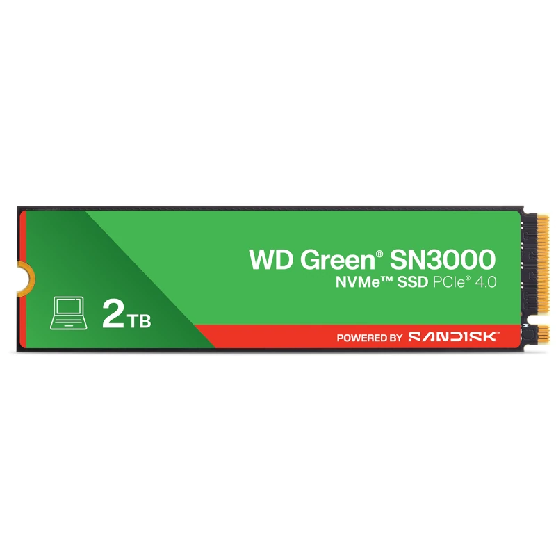 Disco duro interno ssd wd green sn3000 2tb m.2 pcie4