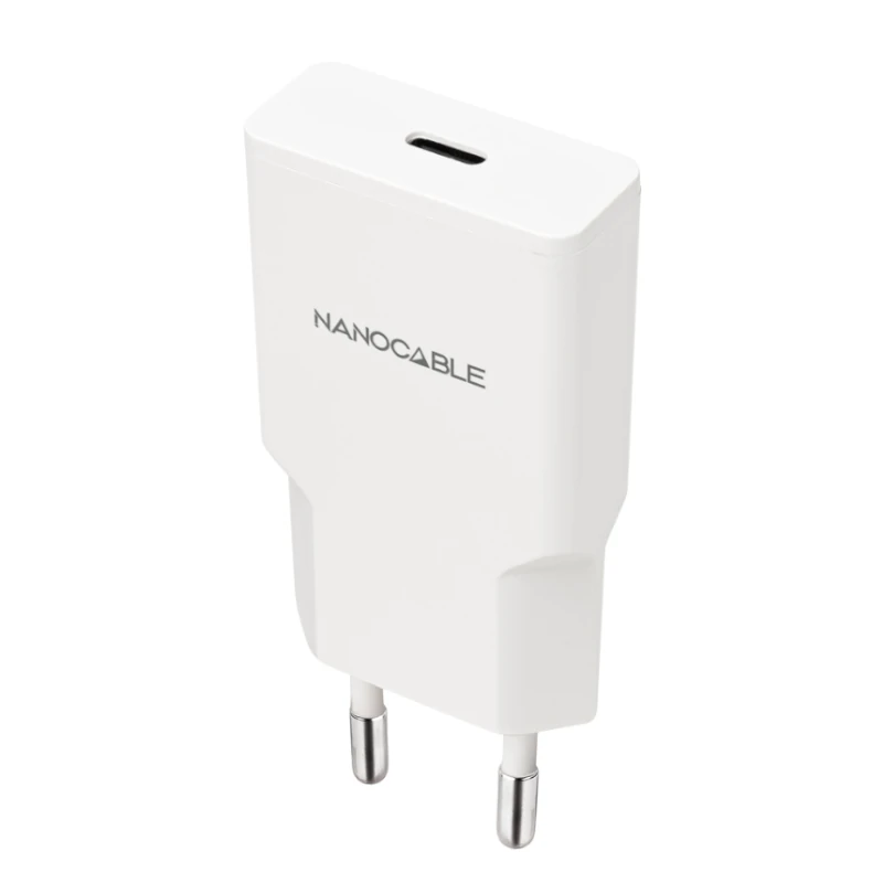 Nanocable Cargador USB-C-PD 20W Blanco