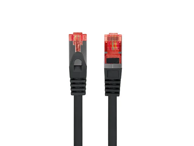 Cable red lanberg latiguillo cat.6 s - ftp lszh cu 1m negro fluke passed