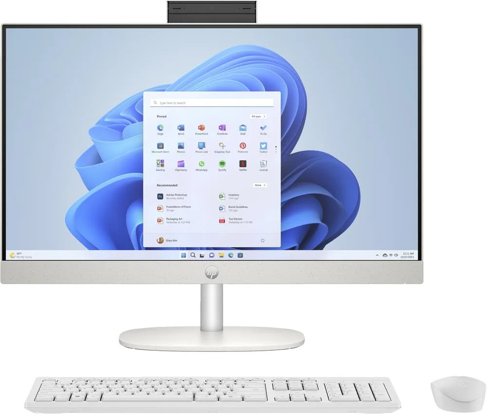 Ordenador all in one hp 24 - cr0042ns 23.8 pulgadas i3 - 1315u - 8gb - ssd512gb - w11 - teclado y raton