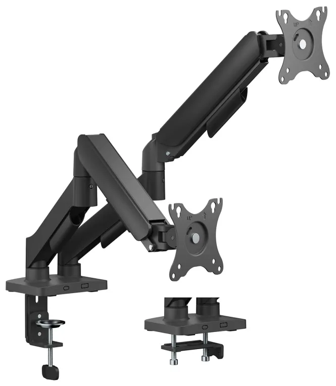 Soporte de Mesa con Contrapeso para 2 Monitores Aisens DT32TSR-357/ Giratorio/ Inclinable/ hasta 9kg