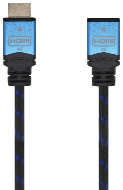 Cable Alargador HDMI Aisens A120-0453/ HDMI Macho - HDMI Hembra/ 2m/ Negro/ Azul