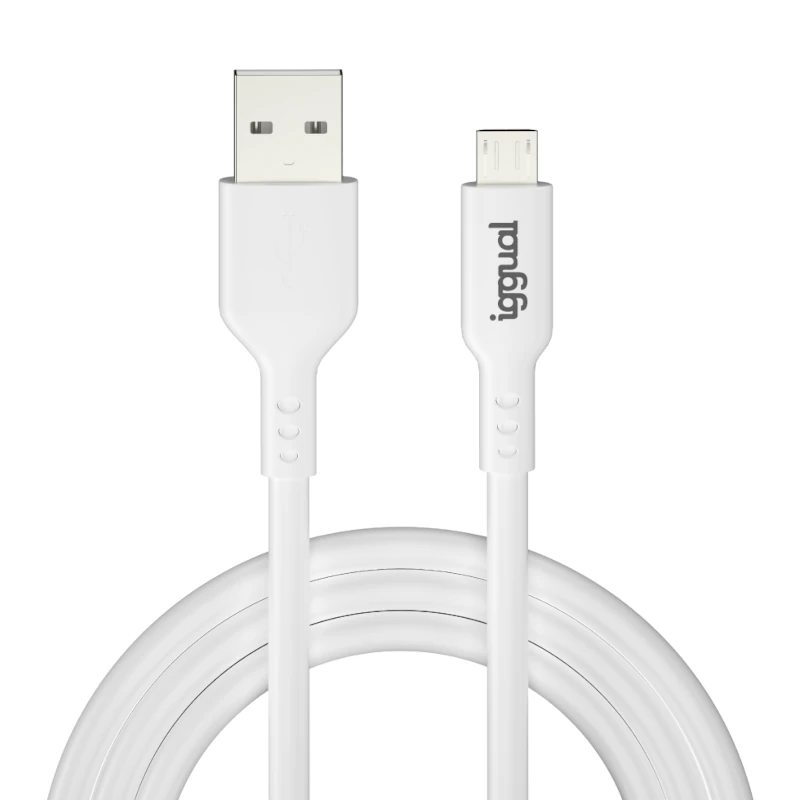 iggual cable USB-A-micro-USB 100 cm blanco