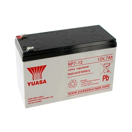 Bateria yuasa np7 - 12l compatible para sais 7ah 12v acido - plomo