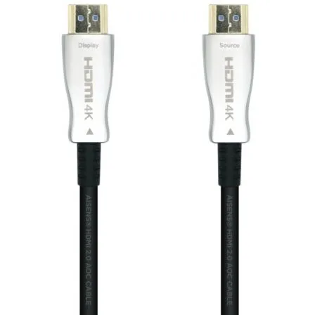 Cable HDMI 2.0 AOC 4K Aisens A148-0380/ HDMI Macho - HDMI Macho/ 50m/ Negro