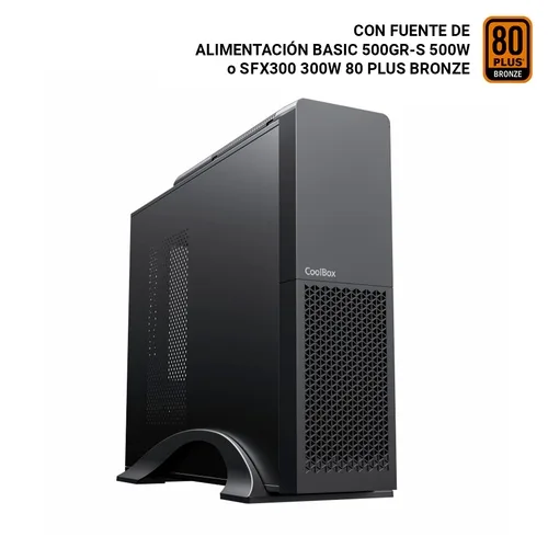 Caja ordenador coolbox microatx slim t313 usb - c fuente sfx 300w bronze incluida