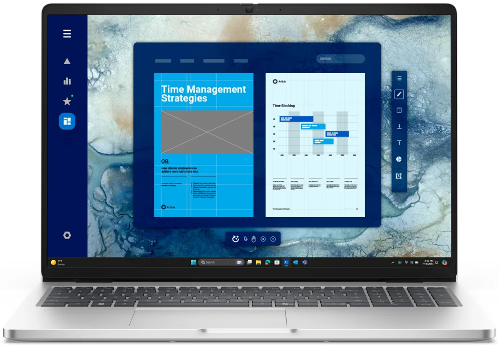 Portatil dell pro 16 pc16250 u7 - 255u - 16gb - ssd 512gb - 16 pulgadas fhd+ - w11p